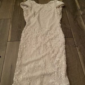 White sequin dress